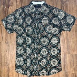 Lost Mens Forest Green Short Sleeve Shirt